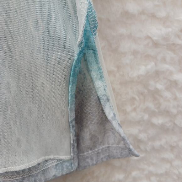 T-Shirt Sz L Blue Butterfly Watercolor Romantic Whimsycore Fairy Soft Girl Boho - Picture 4 of 12